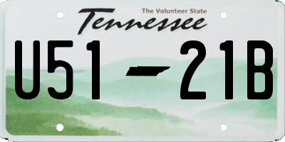 TN license plate U5121B