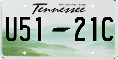 TN license plate U5121C