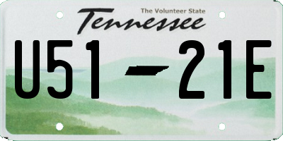 TN license plate U5121E