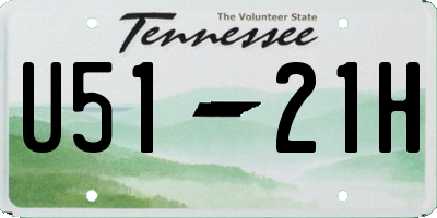 TN license plate U5121H