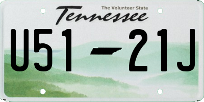 TN license plate U5121J