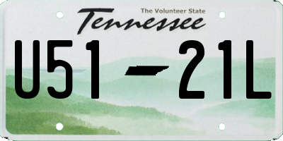 TN license plate U5121L
