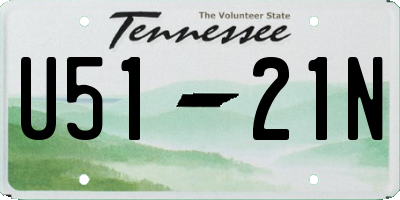 TN license plate U5121N