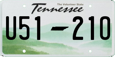 TN license plate U5121O