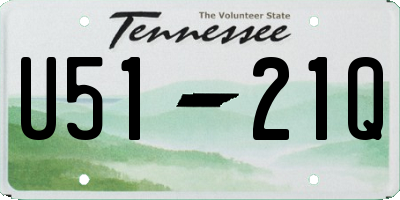 TN license plate U5121Q