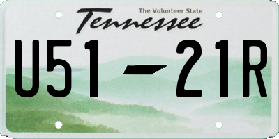TN license plate U5121R
