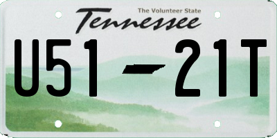 TN license plate U5121T