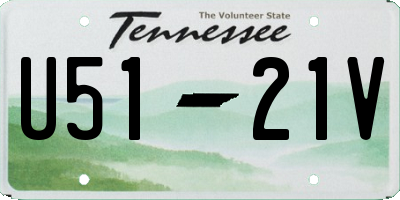 TN license plate U5121V