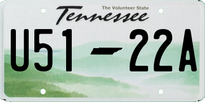 TN license plate U5122A