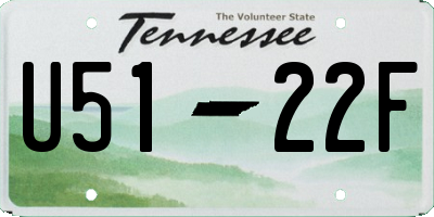 TN license plate U5122F