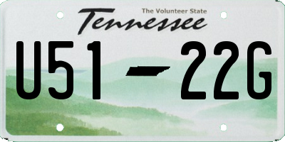TN license plate U5122G
