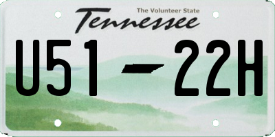 TN license plate U5122H
