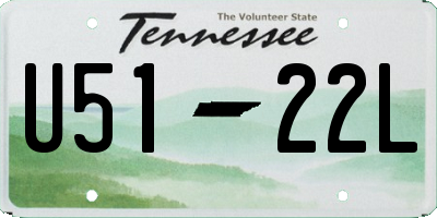 TN license plate U5122L