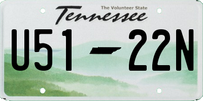 TN license plate U5122N