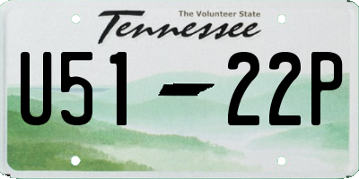 TN license plate U5122P