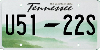 TN license plate U5122S