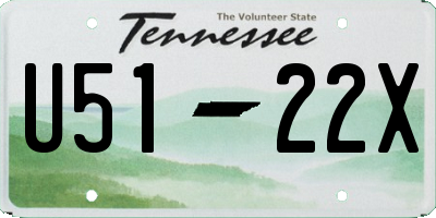 TN license plate U5122X