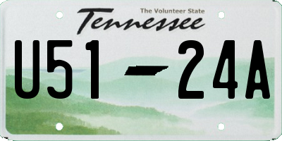 TN license plate U5124A