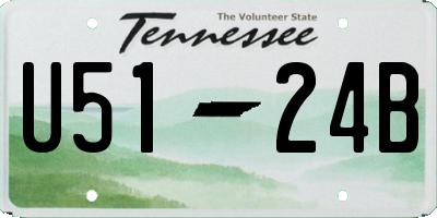 TN license plate U5124B