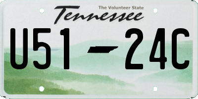 TN license plate U5124C