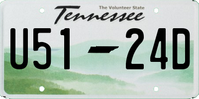 TN license plate U5124D