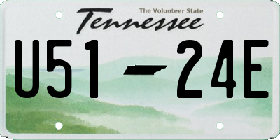 TN license plate U5124E