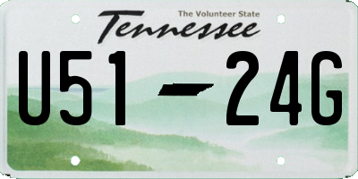 TN license plate U5124G