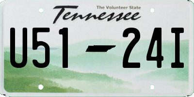 TN license plate U5124I