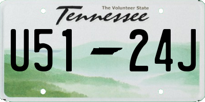 TN license plate U5124J