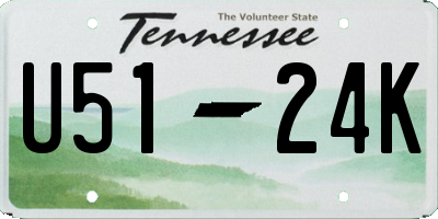 TN license plate U5124K