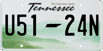 TN license plate U5124N