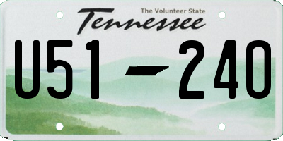 TN license plate U5124O