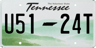 TN license plate U5124T