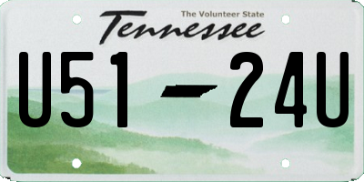 TN license plate U5124U