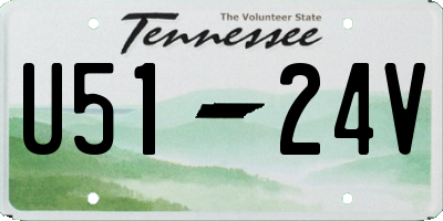 TN license plate U5124V
