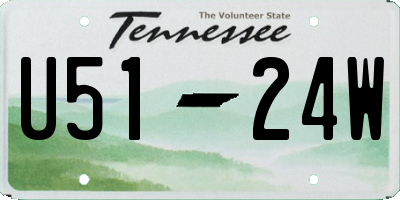 TN license plate U5124W