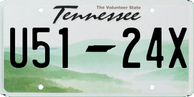 TN license plate U5124X