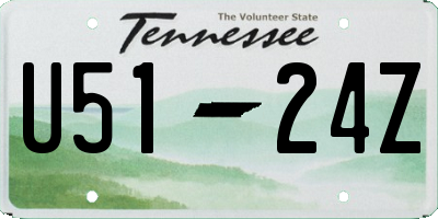 TN license plate U5124Z