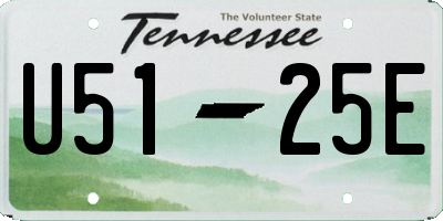 TN license plate U5125E