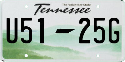 TN license plate U5125G