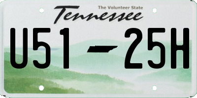 TN license plate U5125H