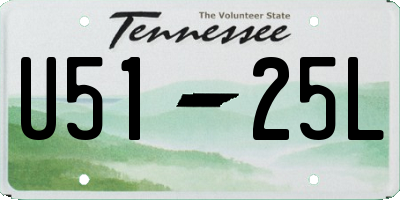 TN license plate U5125L