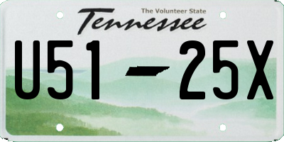 TN license plate U5125X