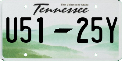 TN license plate U5125Y