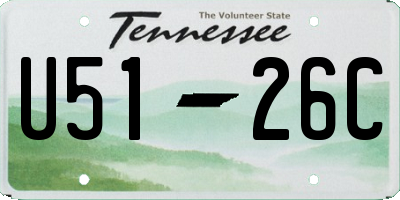 TN license plate U5126C