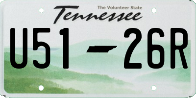 TN license plate U5126R