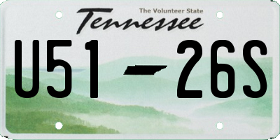 TN license plate U5126S