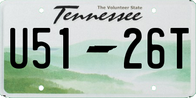 TN license plate U5126T