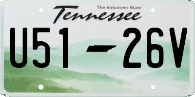 TN license plate U5126V