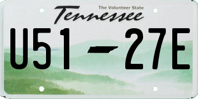TN license plate U5127E